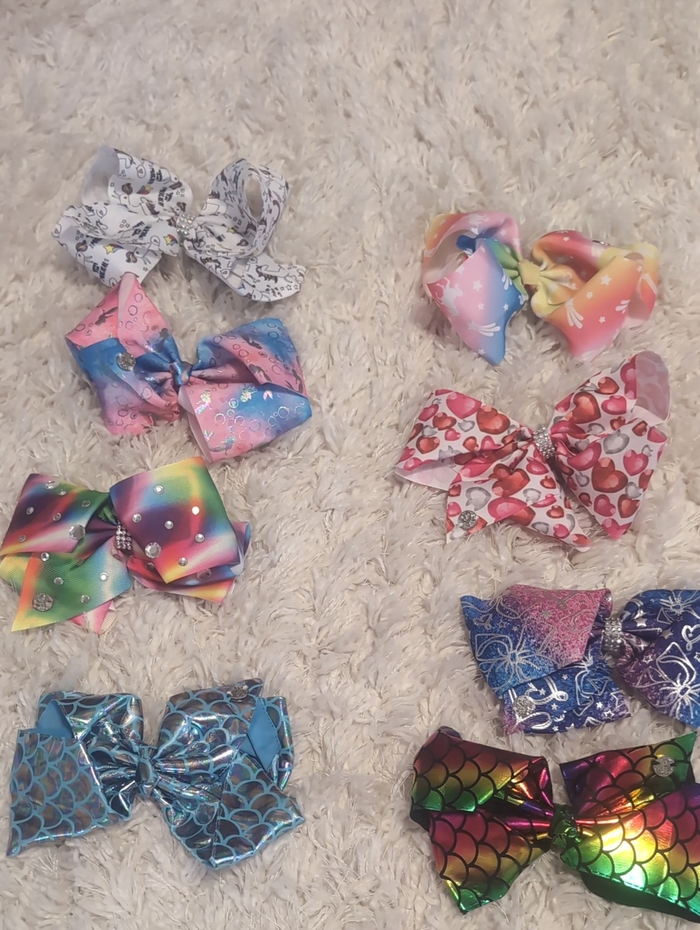 Kids Jojo Siwa Rainbow & Pattern Hair Bow Set - Multicolor